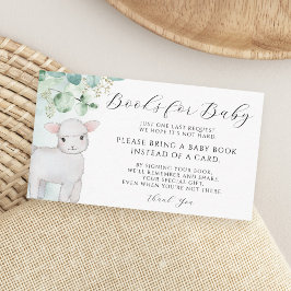 Eucalyptus Greenery Lamb Bokar för Baby Tilläggskort