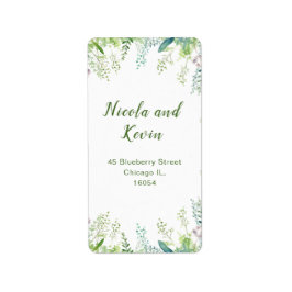 Eucalyptus Greenery Leaves Wedding Adressetikett