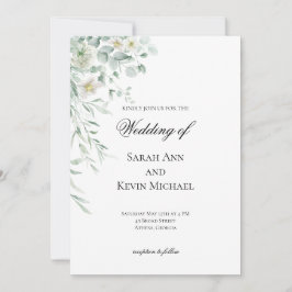 Eucalyptus Greenery Leaves Wedding Invitation Inbjudningar