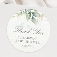 Eucalyptus Greenery Löv Baby Shower Tack