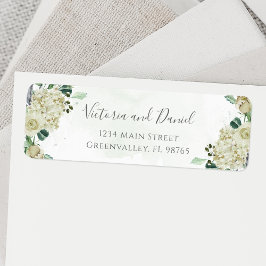 Eucalyptus Greenery Löv Elegant Blommigt Adress Returadress Etikett
