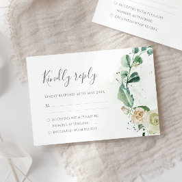 Eucalyptus Greenery Löv Elegant Blommigt Bröllop OSA Kort