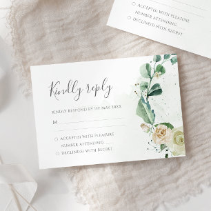 Eucalyptus Greenery Löv Elegant Blommigt Bröllop OSA Kort