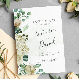 Eucalyptus Greenery Löv Elegant Blommigt Bröllop Spara Datumet