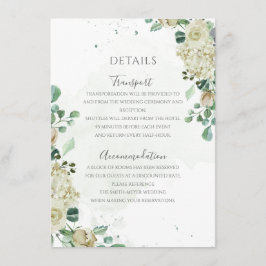 Eucalyptus Greenery Löv Elegant Blommigt Bröllop Tilläggskort