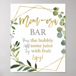 Eucalyptus Greenery Mamma osa-tecken Poster