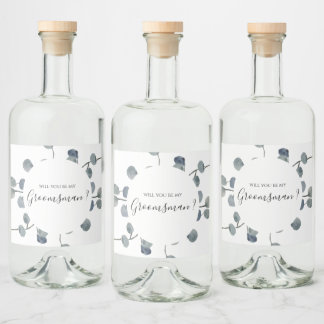 Eucalyptus Greenery-Marskalkar Frieri Spritflaskor Etikett