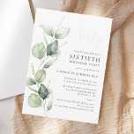 Eucalyptus Greenery Minimalist 60:e födelsedagen Inbjudningar<br><div class="desc">Fira milstolpen 60 med ära, elegans och stil med vår anpassningsbar 60:e födelsedagsfest inbjudan! Designat just för detta monumentala tillfälle, förenar våra inbjudningar naturens skönhet med contemporary firande själ. Kärnan i denna utformning ljuger eukalyptus foliage, en symbol för harmoni och läkning. Löven för vattenfärgen eukalyptus ger en subtil bakgrund som...</div>
