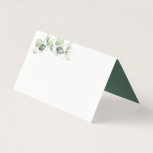 Eucalyptus Greenery Minimalist Bröllop-platskort Kort