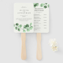 Eucalyptus Greenery Minimalist-Bröllopsprogram