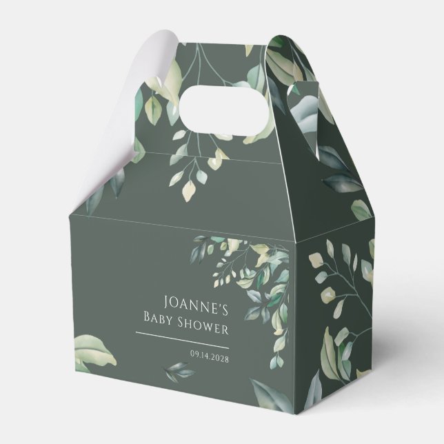 Eucalyptus Greenery Modern Baby Shower Presentaskar (Framsidan Sidan)