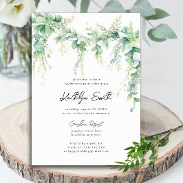 Eucalyptus Greenery Modern Bachelorette Party Inbjudningar