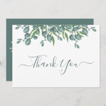 Eucalyptus Greenery Modern Sage Script Bröllop