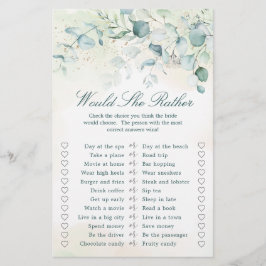 Eucalyptus Greenery Möhippa Game