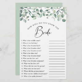 Eucalyptus Greenery Möhippa Game