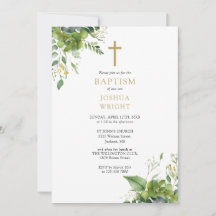 Eucalyptus Greenery Monogram Baptism Christening