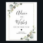 Eucalyptus greenery- och önskemål-tecken poster<br><div class="desc">Möhippa och önskemål. En grönare utformning med vacker grönt av eukalyptus i vattenfärg. Du kan redigera texten och färgen på det här poster. Anm.: Ål ingår inte.</div>