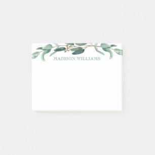 Eucalyptus Greenery Personlig Botanical Post-it Block