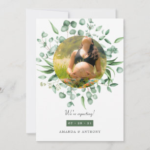 Eucalyptus Greenery Photo Gravid annons Meddelande
