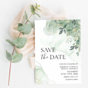 Eucalyptus Greenery Photo Spara datuminbjudan Inbjudningar