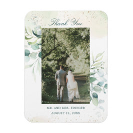 Eucalyptus Greenery Photo Tack Wedding Favor Magnet