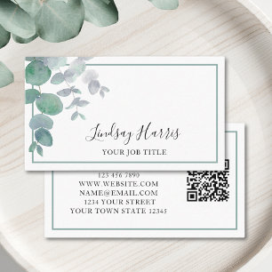 Eucalyptus Greenery QR-kod Visitkort