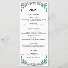 Eucalyptus Greenery Ram Grönt Blue White Black Meny