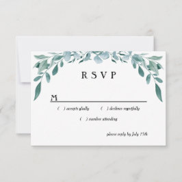 Eucalyptus Greenery Ram Grönt Blue White Black OSA Kort