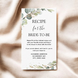 Eucalyptus Greenery Recipe to Bride to be Tilläggskort