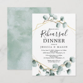 Eucalyptus Greenery Rehearsal Dinner Inbjudan Card