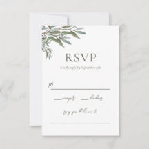 Eucalyptus Greenery Responcard med Sång Choice