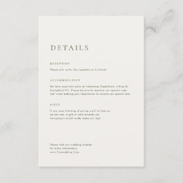 Eucalyptus Greenery & Rosa Blommigt Bröllop Tilläggskort