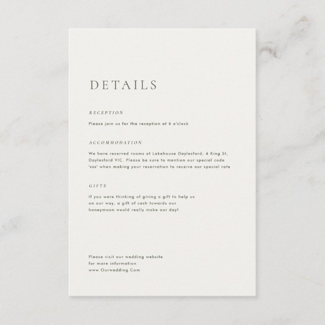 Eucalyptus Greenery & Rosa Blommigt Bröllop Tilläggskort (Framsida)