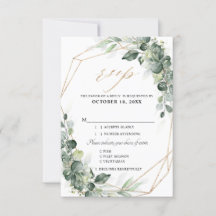 Eucalyptus Greenery Rustic Geometric Bröllop