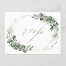 Eucalyptus Greenery Rustic Geometric Bröllop OSA