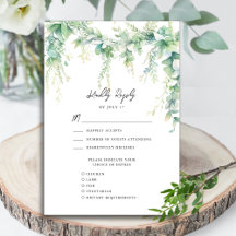 Eucalyptus Greenery Script Modern Garden Wedding