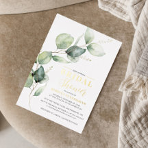 Eucalyptus Greenery Script Möhippa Guld