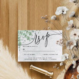 Eucalyptus Greenery Simple Calligraphy Boho OSA Kort