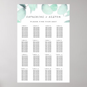 Eucalyptus Greenery Simple och Modern Poster