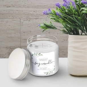 Eucalyptus Greenery Soy Candle-etikett Fyrkantigt Klistermärke