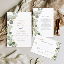 Eucalyptus Greenery Succulent Elegant bröllop