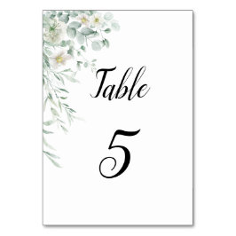 Eucalyptus Greenery Table Number Card Bordsnummer