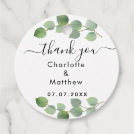 Eucalyptus greenery Tack bröllop Gåvor Etiketter