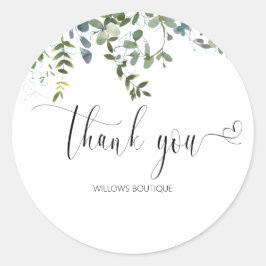 Eucalyptus Greenery Tack Calligraphy Runt Klistermärke