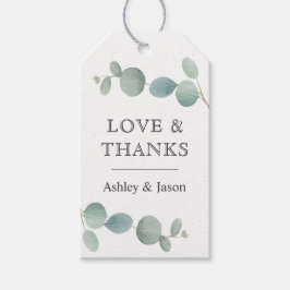 Eucalyptus Greenery Tack Favor Presentetikett