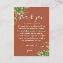 Eucalyptus Greenery Terracotta Bröllop Tack