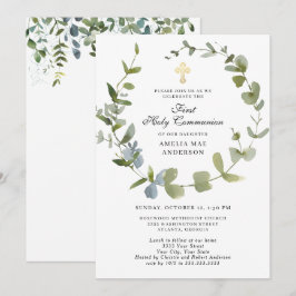 Eucalyptus Greenery Wandey Kor Heliga Communion Inbjudningar