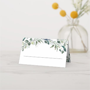 Eucalyptus Greenery Watercolor Bröllop Placeringskort
