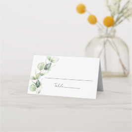 Eucalyptus Greenery Watercolor Bröllop Placeringskort