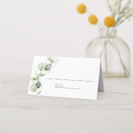 Eucalyptus Greenery Watercolor Bröllop Placeringskort